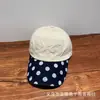 Gorra de Béisbol Retro Americana de Lunares para Mujer, Temporada de Primavera, Bordado de Oso, Protección Solar, Versátil, Adelgazante Facial, Moderna