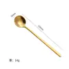 Aço Inoxidável 304 Pequena Colher Redonda para Café Nórdica Prata Dourada Colher de Mexer Colher de Café Ocidental Sobremesa Pequena Colher