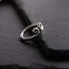Anillo de Plata Plata esterlina 999 anillo de pareja para mujer anillo de cola para hombre par de plata pura aro dorado Palo aro apretado celebridad de Internet