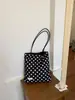 Bolsa de Grande Capacidade para Mulheres 2026 Nova Bolsa de Ombro de Bolinhas para o Verão Bolsa Tote Grande para o Dia a Dia Bolsa para Aulas de Reforço