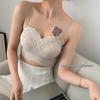 Verão e Primavera novo top tubinho de renda francesa puro anti-exposição alcinha fina costas bonitas lingerie colete feminino sutiã fino