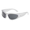 Kendall Ken Bean Bieber con moda europea y americana Y2K viento de tecnología futura Gafas de sol ovaladas de vanguardia para hombre y mujer moda