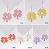 Pendientes de punto de girasol de color claro suave vitalidad diario Joker pequeño fresco flor de lana joyería para orejas venta al por mayor