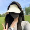 Gorra de Visera Integrada sin Costuras para Protección Solar al Aire Libre Ciclismo Sombrero Solar Anti-UV para Mujeres Transpirable Ligero Sombrero de Sol de Ala Ancha