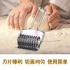 Cortador de fideos multifuncional de acero inoxidable, cortador de cebollín de vainilla, rueda de corte totalmente de acero, cuchillo cortador de fideos manual, herramientas de cocina