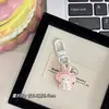 Pingente de Ovelha Sanrio Menina Melody Fofa Coração Bolsa Alça de Celular Pingente de Mochila Chaveiro