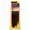 Set de tejido de cabello lacio de 7 piezas con cierre