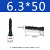 M5 6.3 7.0 Negro cola puntiaguda hexágono interior cabeza cilíndrica tornillo de reparación recto pasante montaña Seda auto-roscante gabinete de cocina Tornillo de Madera Diente