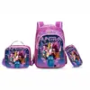 Nueva Mochila Escolar de Dibujos Animados Kpop Sudamericana de Comercio Exterior Set de Tres Piezas Mochila Ultra Ligera Impermeable