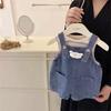 Atacado de Roupas Infantis Conjuntos Infantis Verão 26 Novos Estilos Meninos e Meninas Estilo Coreano Conjunto de Shorts com Macacão Jeans e Colete Listrado