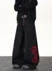 Transfronterizo 2026 de moda para hombre y mujer verano nuevo estilo personalizado letra hip-hop ins moda de calle alta pantalones largos geniales jeans