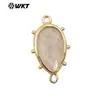 WT-C329 colgante de piedra Tianhe de color amatista con forma de gota clásica, se puede usar como accesorio de joyería para collar