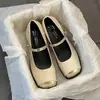 Zapatos de Boca Baja de Alta Gama Estilo Retro Británico Primavera y Verano Nuevo Estilo Celebridad de Internet 2024 Diseño de Zapato Mary Jane de Nicho