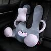 Almohada de Coche Multiusos con Dibujos de Animales y Frutas Forma de H Cojín para Dormir de Lado Cojín Almohada Lumbar Almohada para la Siesta