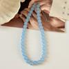 Collar de Piedra Natural Hecho a Mano con Cuentas Azul Aguamarina para Mujer Diseño de Nicho Fresco Moda Versátil Cadena para el Cuello Cadena de Clavícula