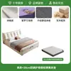 Cama puff com encosto duplo estilo creme quarto principal cama de casal de luxo pacote macio cama de casamento 1,8 metros cama de couro cama com armazenamento