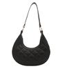 Bolso romboidal en forma de media luna para mujer, primavera/verano 2024, nuevo bolso de hombro de estilo occidental coreano a juego.