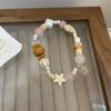 Pulsera de cuentas con forma de cachorro de estrella de mar, dulce y fresca, con temperamento femenino, pulsera de nicho, linda pulsera de flores de gato de dibujos animados, venta al por mayor
