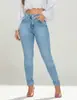 [Customização de Jeans] Calças de Perna Reta Soltas de Perna Larga Jeans de Algodão Elástico Roupas Customização