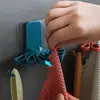 Suporte de Pano sem Furos para Cozinha Montado na Parede Cabide de Pano de Prato Gancho de Toalha para Banheiro Prateleira de Armazenamento para Banheiro