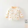 Roupa de Bebê Jaqueta Quente Acolchoada de Algodão Três Camadas com Algodão Puro por Dentro e por Fora para o Inverno