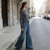 Ropa de Comercio Exterior Subcultural para Primavera: Conjuntos de Mujer con Bordes Fruncidos, Tops Ajustados de Manga Larga que Se Pueden Usar como Ropa Exterior o Interior