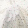 Tela Estampada de Poliéster Cuatro Vías con Pequeño Patrón Floral de Tulipán, Accesorios para el Cabello Estilo Pastoral, Tela para Vestidos de Moda
