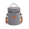 Bolsa de almuerzo cilíndrica con aislamiento especial transfronterizo, bolsa de aluminio para hielo, bolsa de almuerzo fresca, bolsa de aislamiento portátil redonda, venta al por mayor
