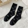 Calcetines japoneses de otoño e invierno para niños, bonitos calcetines con lazo en el tubo para mujer, venta al por mayor, calcetines de algodón con pelo de Joker para niñas.