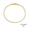 Pulsera de Cadena Redonda de Serpiente Coreana Pulsera de Acero Inoxidable Chapado en Oro Joyería de Moda para Hombres y Mujeres Pulsera Fina Lote