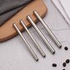 Direto da fábrica 304 aço inoxidável palha curta anti-risco boca arranhar metal Amazon best-seller bebida terno de palha