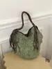 Bolsa de Palha Tecida Versátil de Grande Capacidade para Ombro/Axila Feminina Bolsa Tote Moda Tecida Transfronteiriça Primavera/Verão 2026