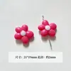 Dulce Genial BarbieGugubi Mengli Serie Rosa Negra Bolígrafo Corazón Flor Acrílico Hecho a Mano DIY Accesorios Materiales