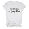EU NÃO SOU MÁ, SOU PICANTE Camiseta Feminina Casual Fashionável de Gola Redonda e Manga Curta - Amazon Ebay Site Independente