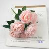 Simulação de 7 cachos de peônia estrangeira de flores de peônia única decoração de salão de casamento arranjo de flores adereços de fotografia adereços decoração flores falsas