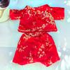 Roupa Urso Duffy 50CM Roupa Mei Mei Roupa de Pelúcia Terno Roupa de Casamento Ano Novo Terno Tang Roupa de Bebê Caseira