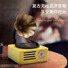 Nuevo Regalo Creativo Tocadiscos Altavoz Bluetooth T15 Altavoz Retro con Forma de Trompeta Disco Giratorio Recuerdo