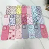Labubu Corazón de Flor Paleta Gordita Carcasa Adecuado para Apple 1615Promax Marco de Cámara Galvanizado TPU