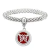 Pulsera Vibratoria de Acero Inoxidable para Aromaterapia Repelente de Mosquitos Árbol de la Vida Caja de Perfume con Aceite Esencial Pulsera Magnético-estrictiva para Parejas