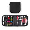 Caixa de Costura Conjunto Completo Ferramentas de Costura Domésticas Régua Dedal Alfinete Portátil Viagem Costura Kit de Costura Conjunto de 27 Peças