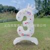 Globo digital impreso blanco de 32 pulgadas con corona, globo digital grande de película de aluminio, decoración de cumpleaños
