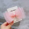 Grampo de Cabelo Infantil Novo Estilo Lindo Fio Fio Laço Tiara Grampo de Cabelo Fada Delicada Xadrez Top Clip com Vestido Acessório de Cabeça