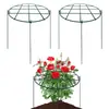 Marco de Soporte de Flor de Rejilla Redonda de Hierro Forjado Verde, Soporte Antivuelco para Hortensia y Peonía, Red de Fijación para Plantas Trepadoras de Jardinería