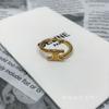 Bracelete brincos anel assimétricos simples Arco do Triunfo dourado e prateado 2023 novo bracelete luxo leve nicho bracelete requintado
