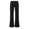 Pantalones de Punto Microacampanados con Cintura Subida y Dobladillo para Mujer Estilo Nuevo Otoño 2025 Chicas Americanas Hot Color Sólido Cintura Alta Drapeados Pierna Ancha