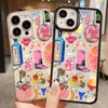 Funda de Teléfono Acrílica Graffiti Escarcha de Verano para iPhone 17 Pro, Agujero Grande Apple 16, Duodécima Generación