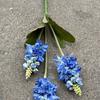 Viento de océano azul flores de simulación para boda al por mayor azul oscuro azul zafiro azul bruma blanco boda camino guía techo flores falsas