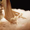 2026 Nuevo Vestido de Novia Francés Principal Xiuhe Dos Usos Novia Zapatos de Boda para Mujer Elegantes de Cristal Puntiagudos Tacones de Aguja Altos