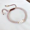 Pulsera Sencilla Linda de Gatito Cerámico para Mujer Estilo Fresco Tejida a Mano Pulsera de Gato de la Suerte Regalo Escénico Femenino