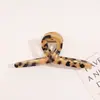YHJ Acessórios de Cabelo Novo Presilha de Acrílico Estampa de Leopardo Estilo Coreano Moda Presilha para Parte de Trás da Cabeça Presilha Tubarão Acessório de Cabeça